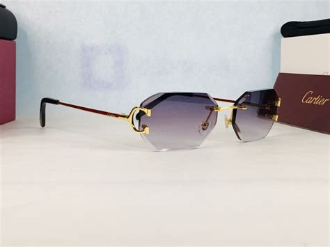 sunglasses cartier new model c decor|rimless big c cartier glasses.